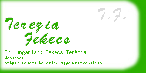 terezia fekecs business card