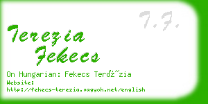 terezia fekecs business card